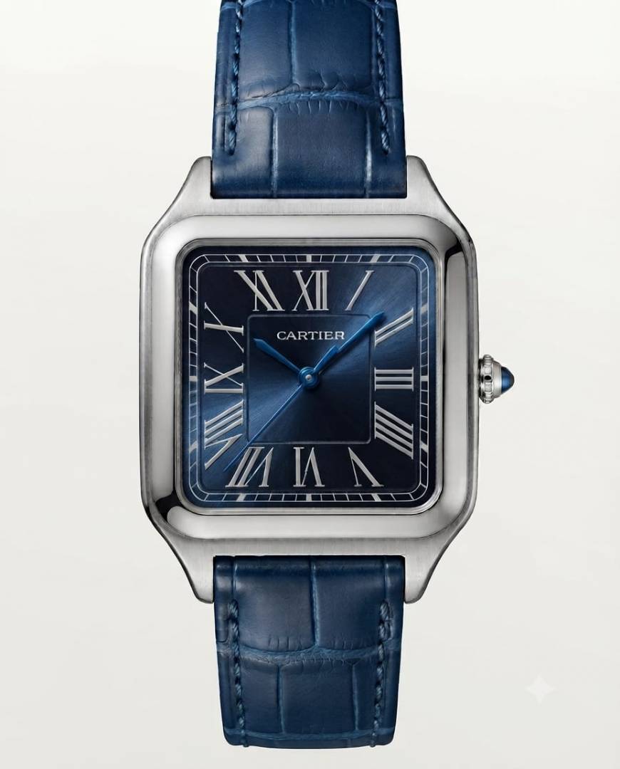 Cartier Santos Dumont Square Full Blue