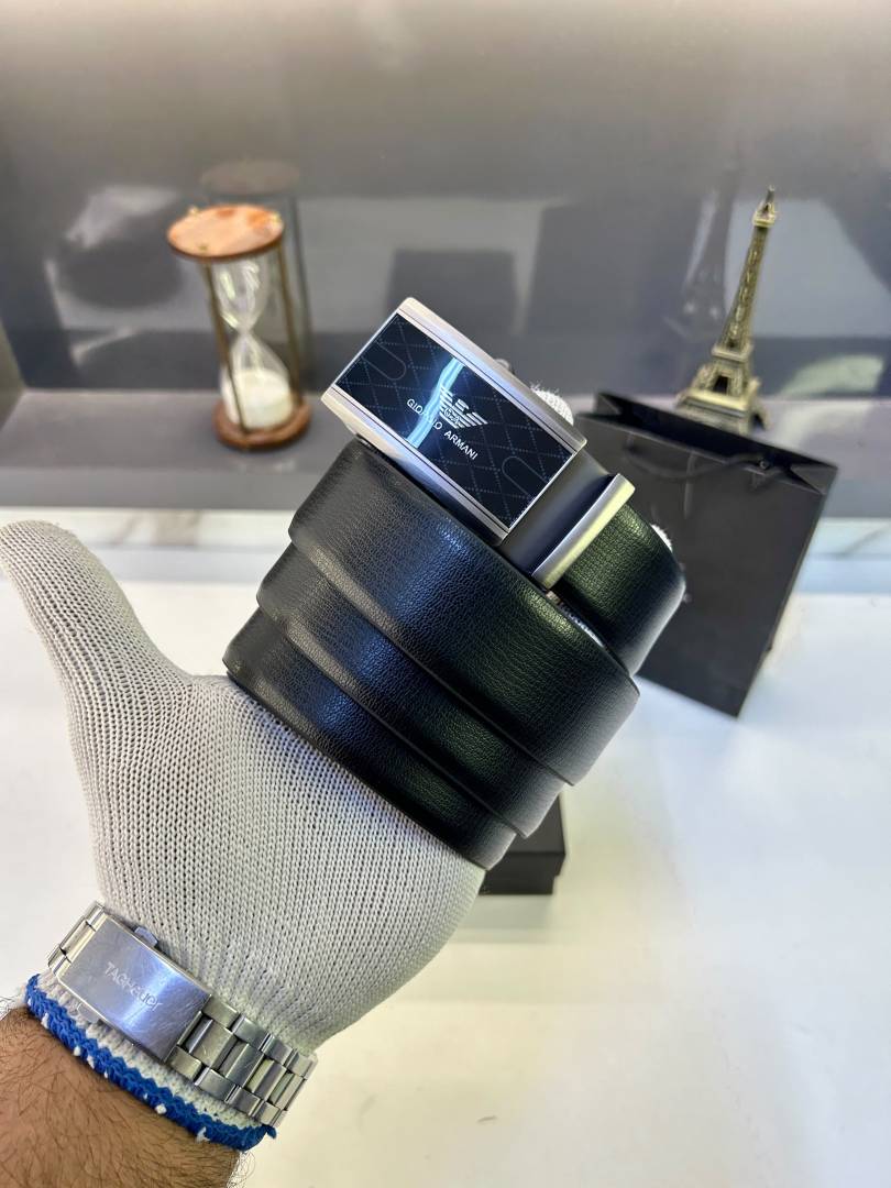 Armani Exchange Auto Lock Black Belt Fa 735