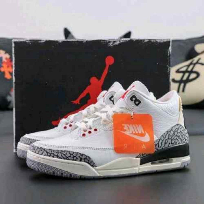 Nike AIR JORDAN 3 THROW LINE WHITE CEMENT