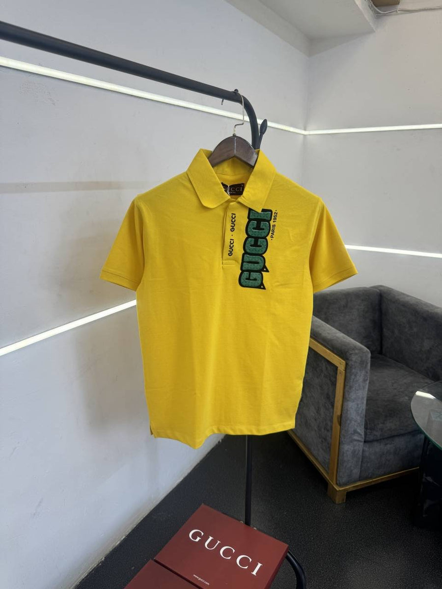Gucci imported box pack polo tshirt yellow