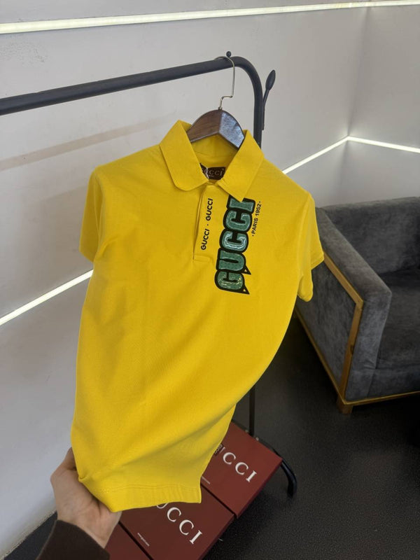 Gucci imported box pack polo tshirt yellow