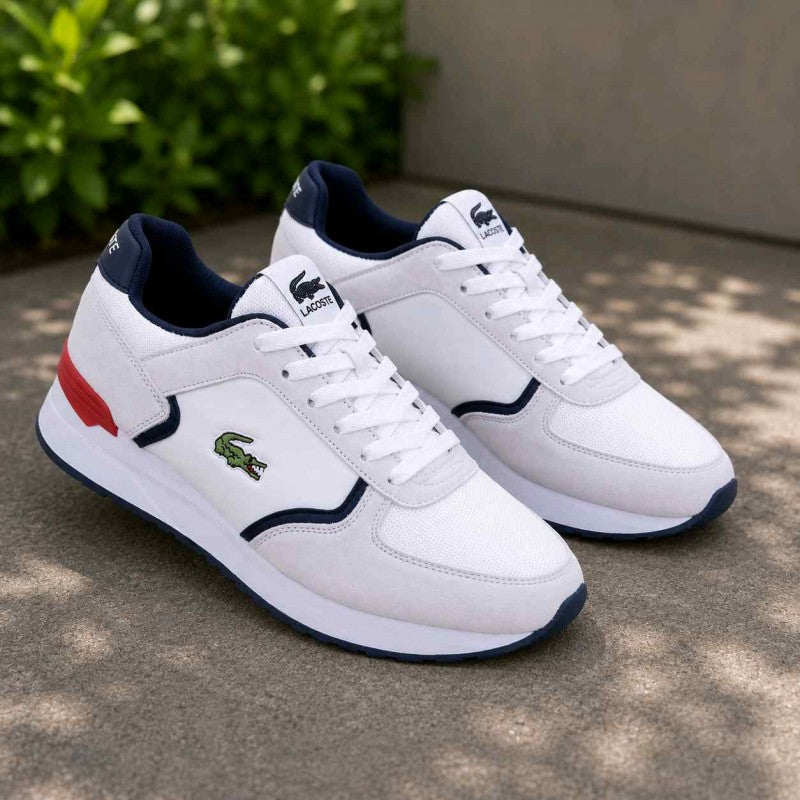 Lacoste Partner Piste White Navy Blue and Red 6110