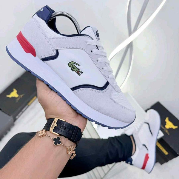Lacoste Partner Piste White Navy Blue and Red 6110
