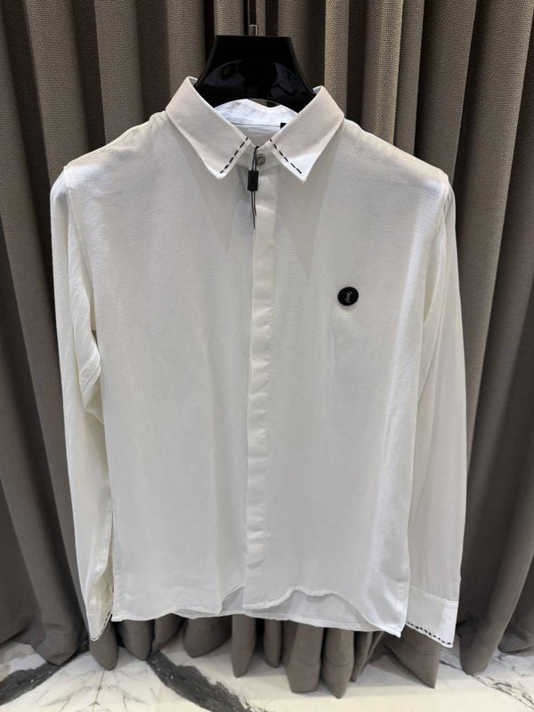 YSL White Premium imp Linen Shirt
