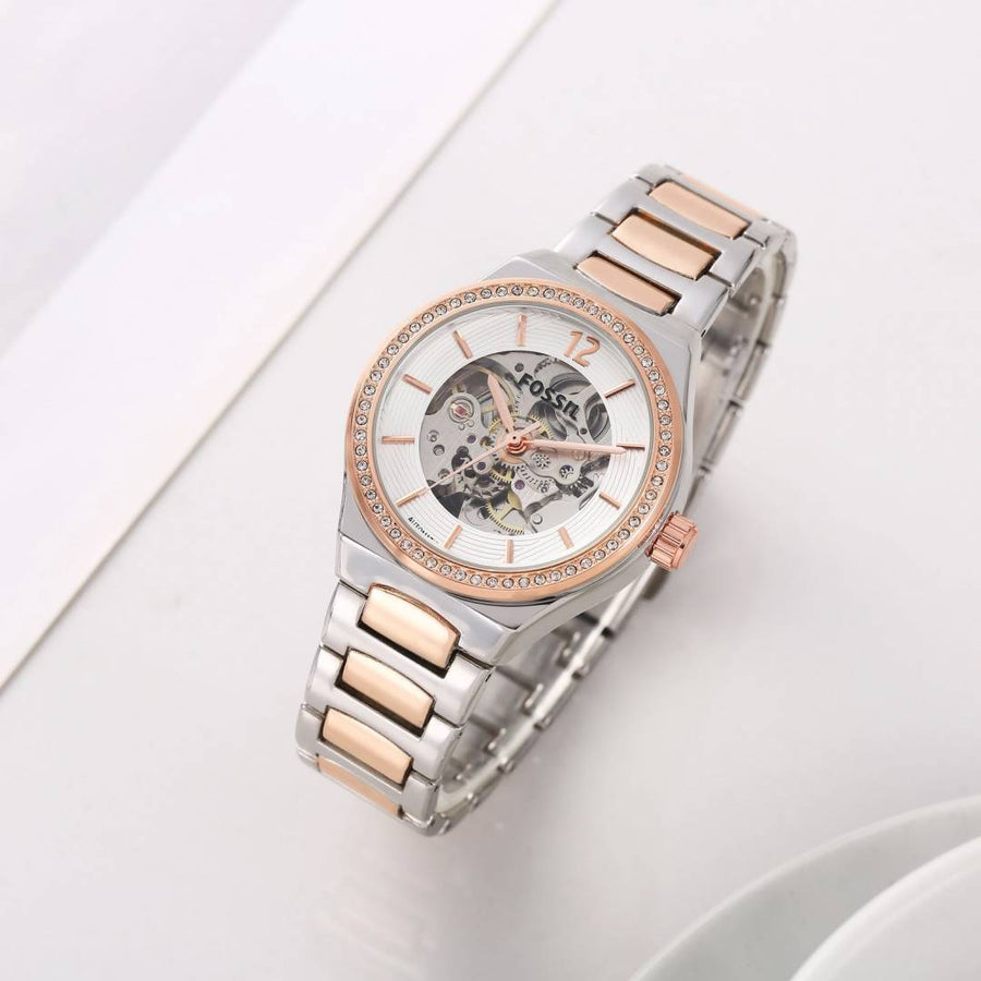 Fossil Eevie Automatic 2Ton-Copper-White