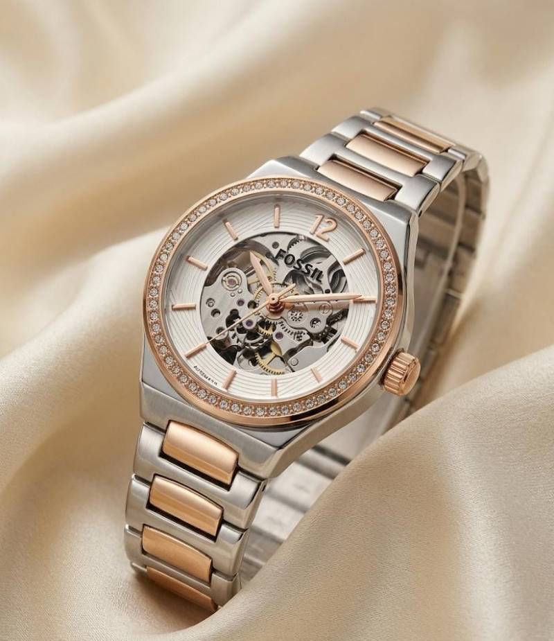 Fossil Eevie Automatic 2Ton-Copper-White