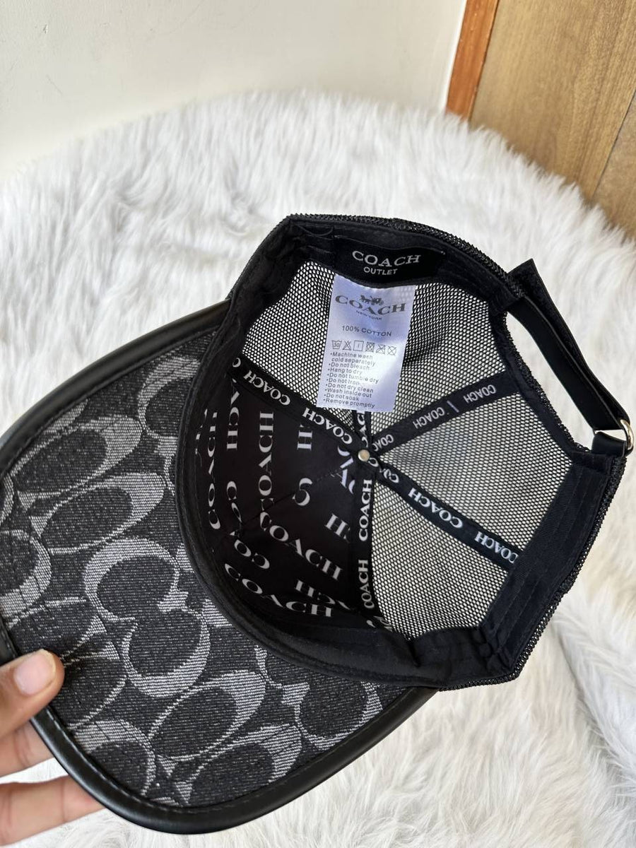 Coach_Monogram_Denim_Black_Premium_Unisex_Cap_With_Safety_Box