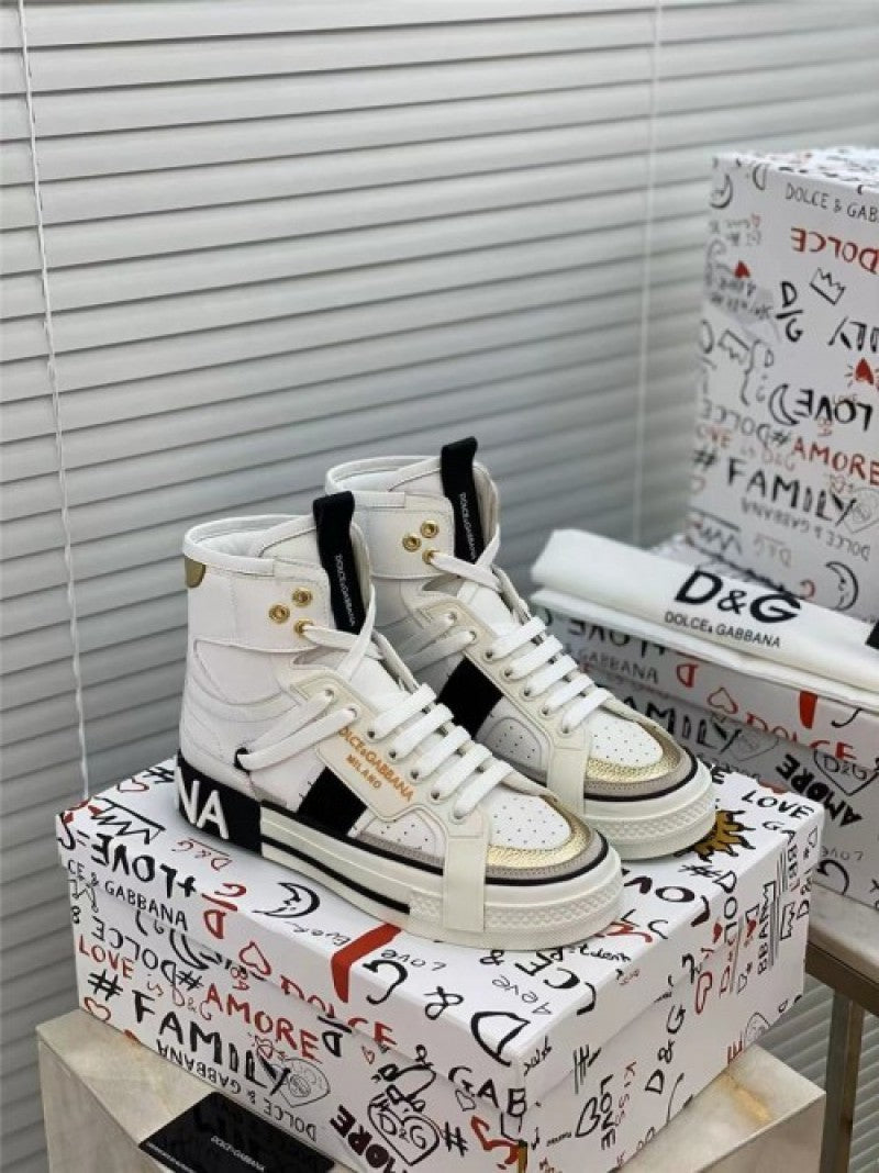 Dolce Gabana D G Men Calfskin 2 Zero Custom High Top Sneakers