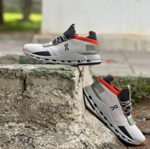 On Cloudnova Silver Orange Cloudtec Athletic--