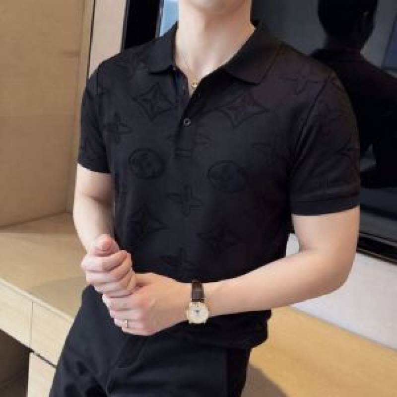 _vuitton imported polo t-shirt black