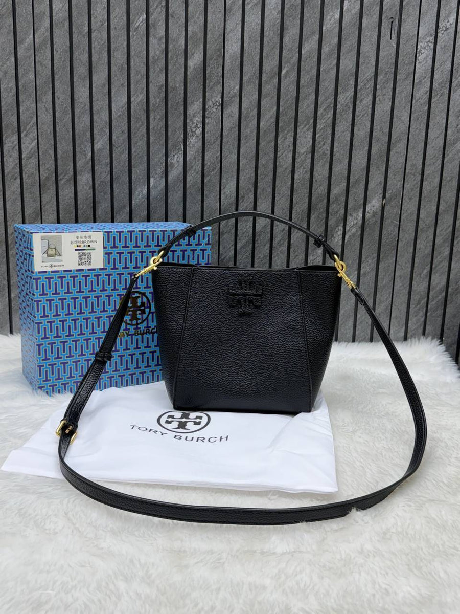 Tori Burch_McGraw_Bucket_Bag_With_OriginalBox_DustCover