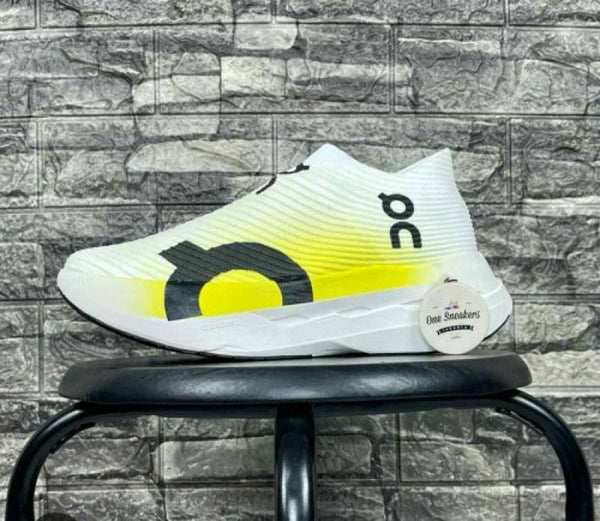 On Cloudboom Strike LS White yellow