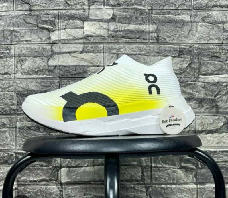 On Cloudboom Strike LS White yellow