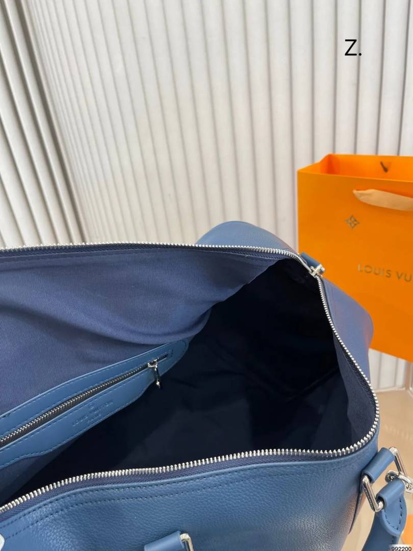 _vuitton_lv keepall bandoulire premium unisex duffle bag with dust bag & accessories (blue - 687)