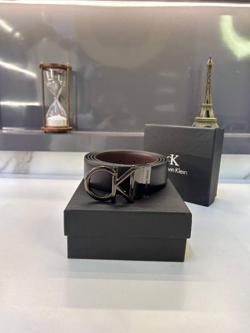 Ck_Calvin Full Black Glossy Belt Fa 341