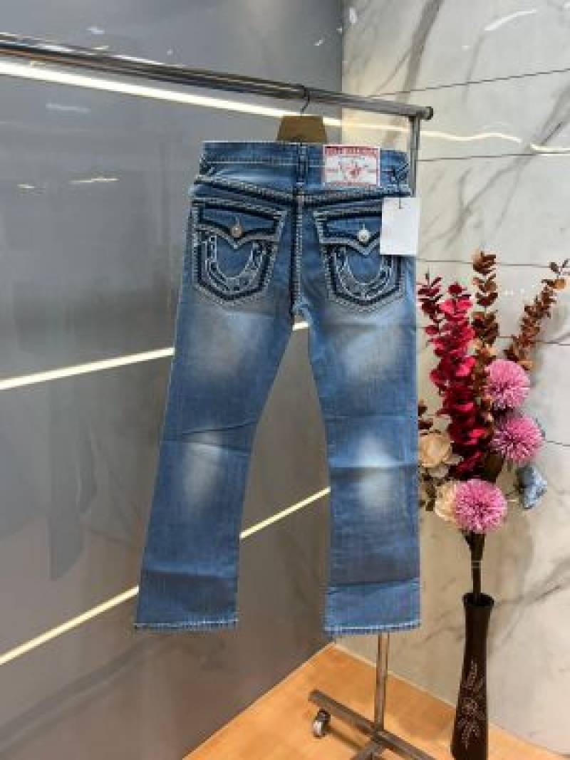 True Religio n Light Shade Boot cut Premium Imported Stretchable lycra fabric Denim with back flap pocket Design Denim 3954