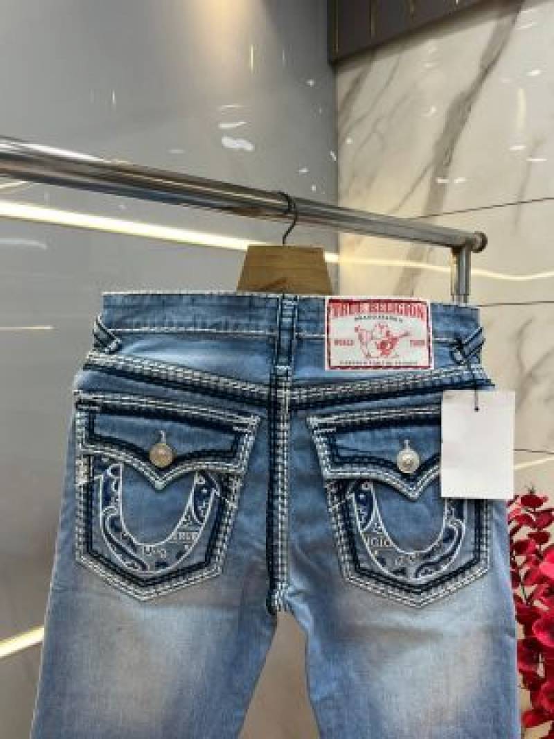 True Religio n Light Shade Boot cut Premium Imported Stretchable lycra fabric Denim with back flap pocket Design Denim 3954