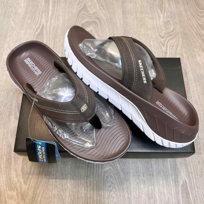 Skechers Go Recover Premium Brown White Simplex