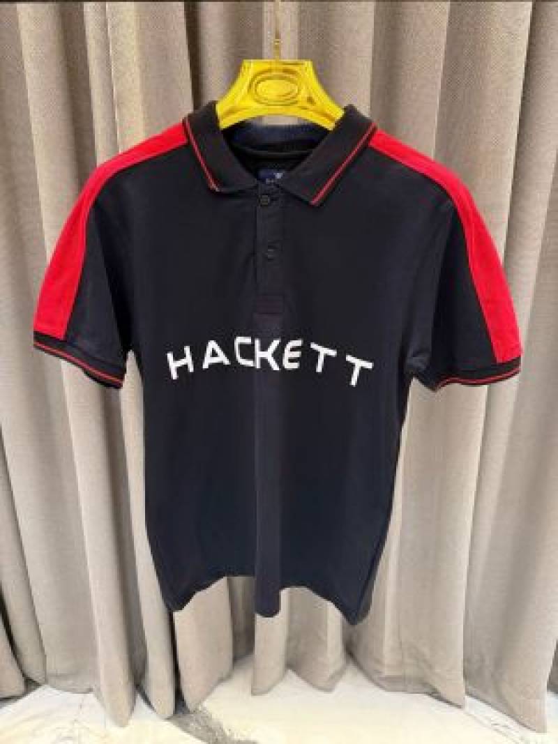 Hacke_t imported Polo tshirt Black Red