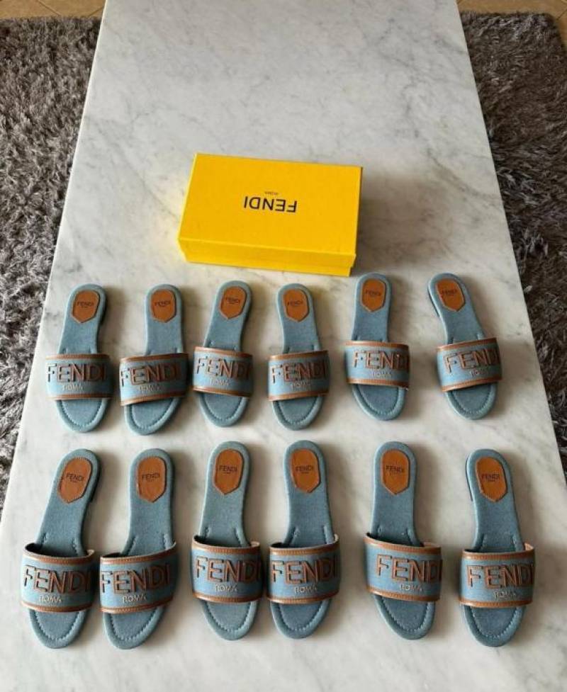 Fendi_Blue_Denim_Washed_Flats_With_OriginalBox_CarryBag