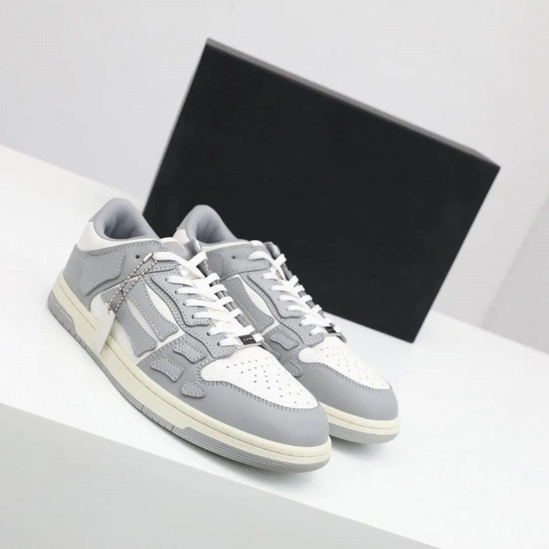 Amiri skeleton low top grey