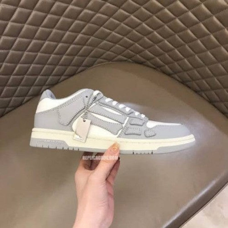 Amiri skeleton low top grey