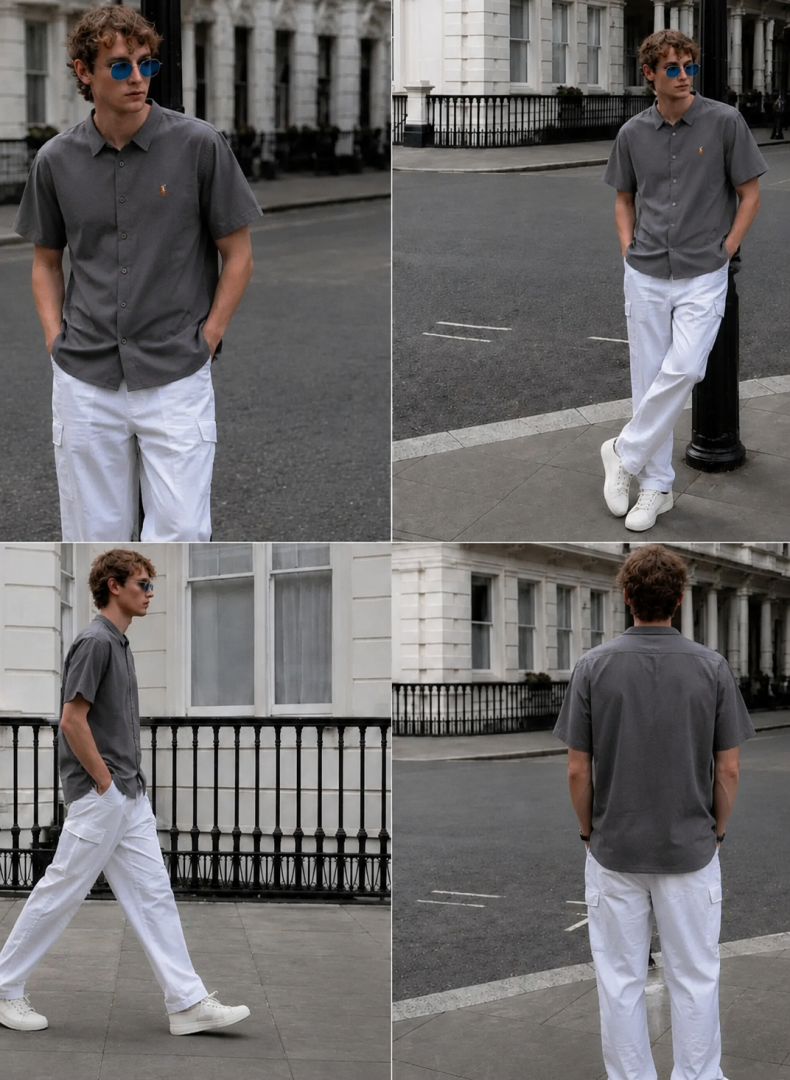Ralph LAUREN P-OLO IMPORTED STORE ARTICLE SHIRT LINEN FABRIC