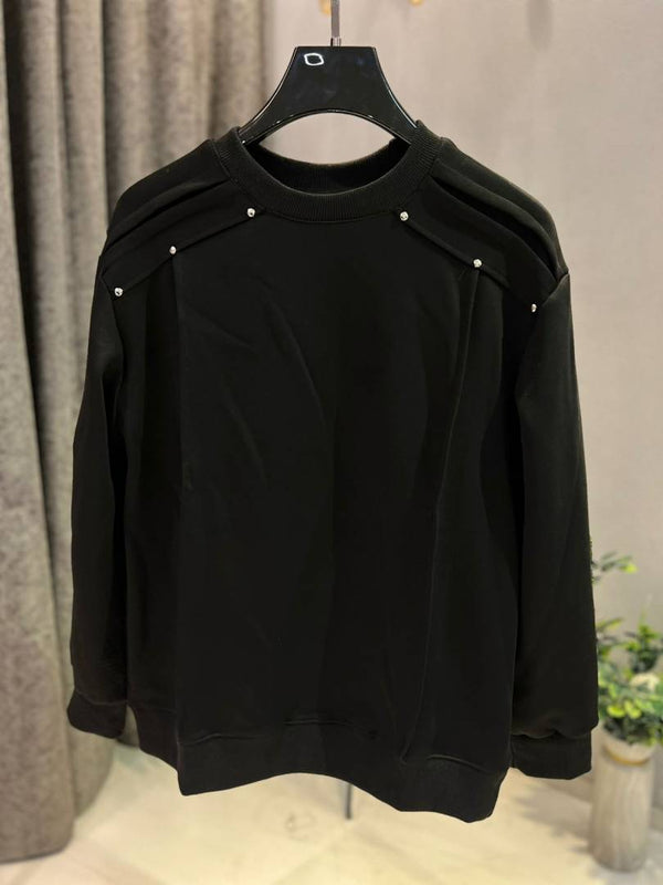 KOREAN IMPORTED HIGH DEMAND ARTICLE SWEATSHIRT BLACK