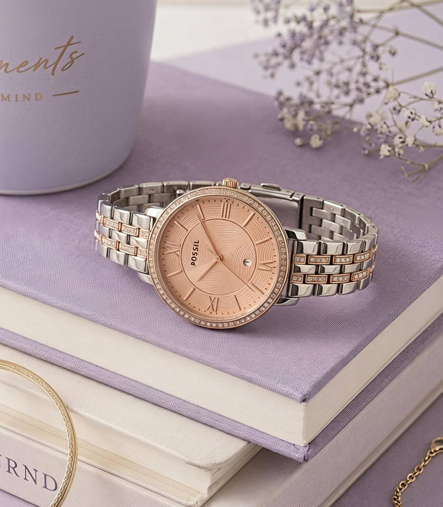 Fossil Jacqueline 2Ton Rose Gold Pink