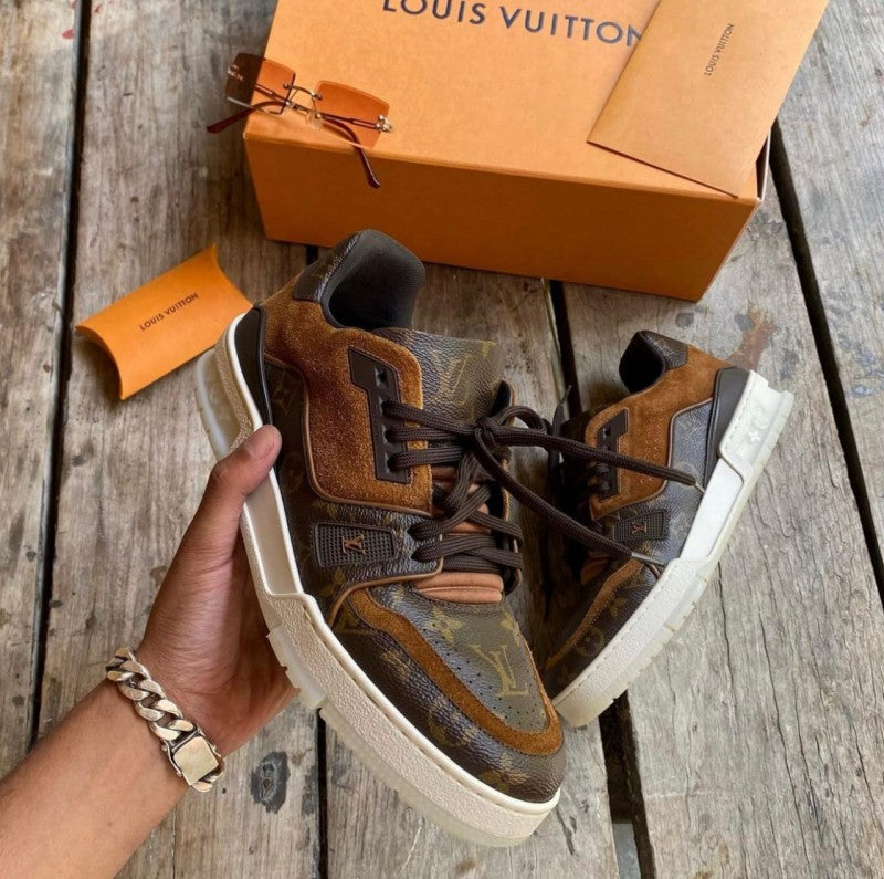 Lv Trainer Sneaker Monogram eclipse Brown Fix