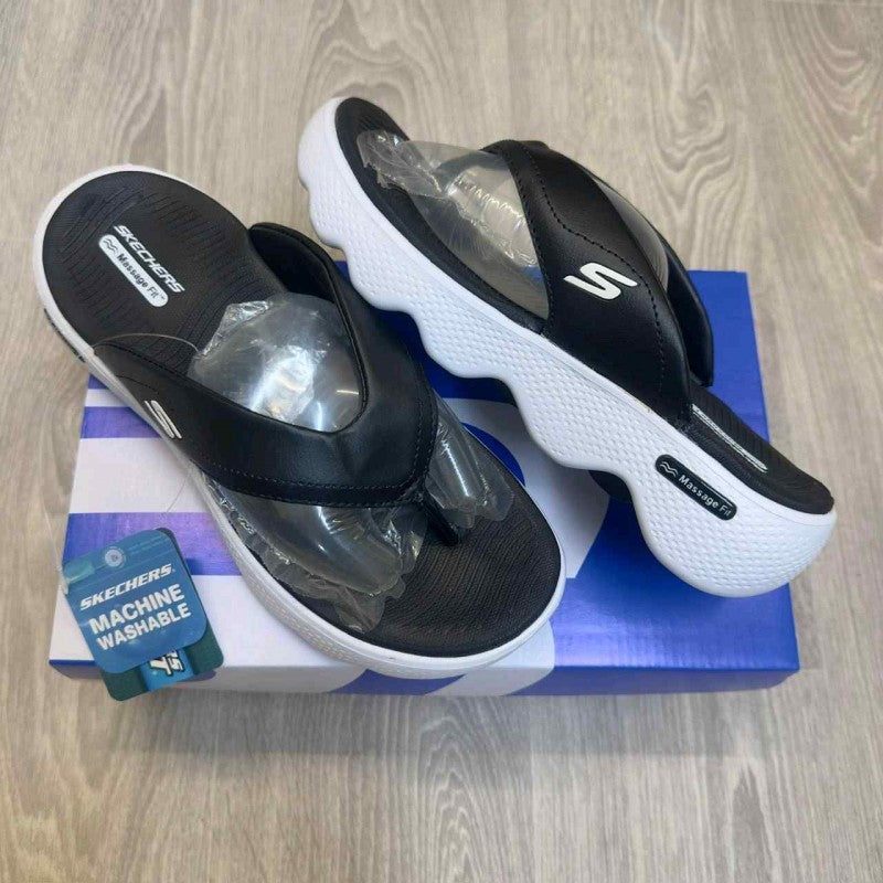 Skechers Massage Fit Footbed Black White Simplex