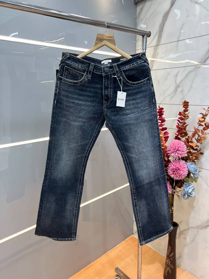 True Religion Dark Blue Bootcut Premium Imported Stretchable Lycra Fabric Denim with Back Pocket Embroidered Design 4226