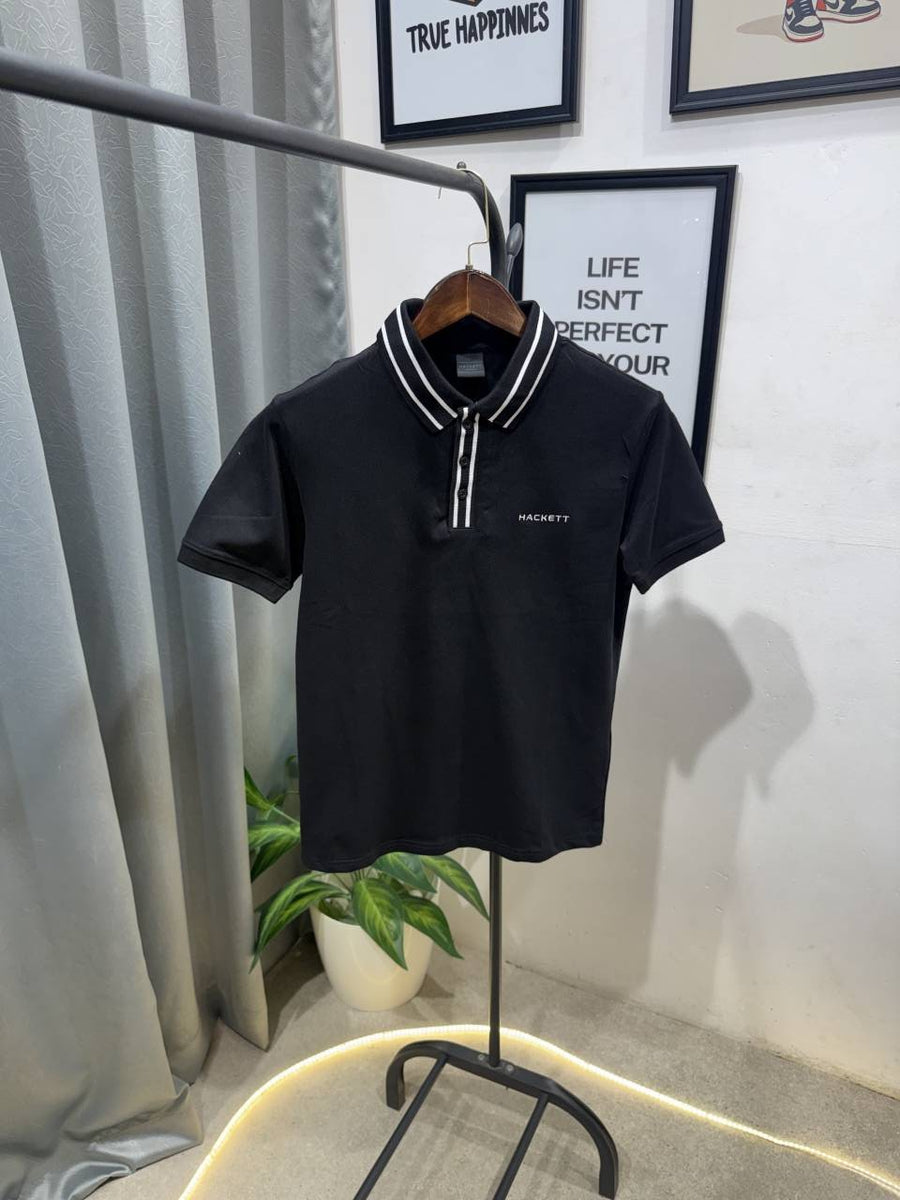 Hackett imported polo tshirt black
