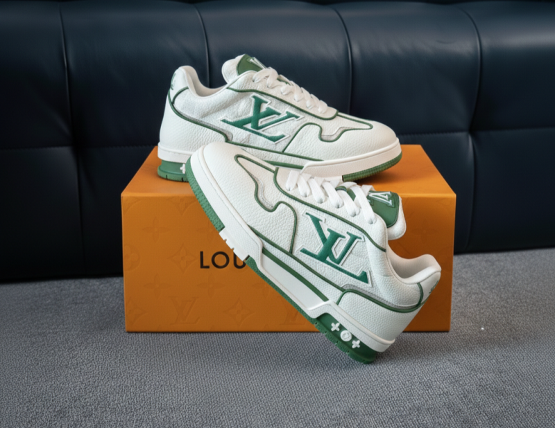 Louis Vuitton TRAINER 2026 WHITE GREEN