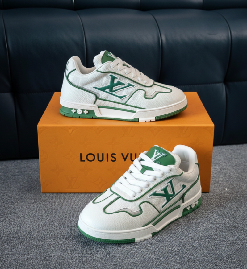 Louis Vuitton TRAINER 2026 WHITE GREEN