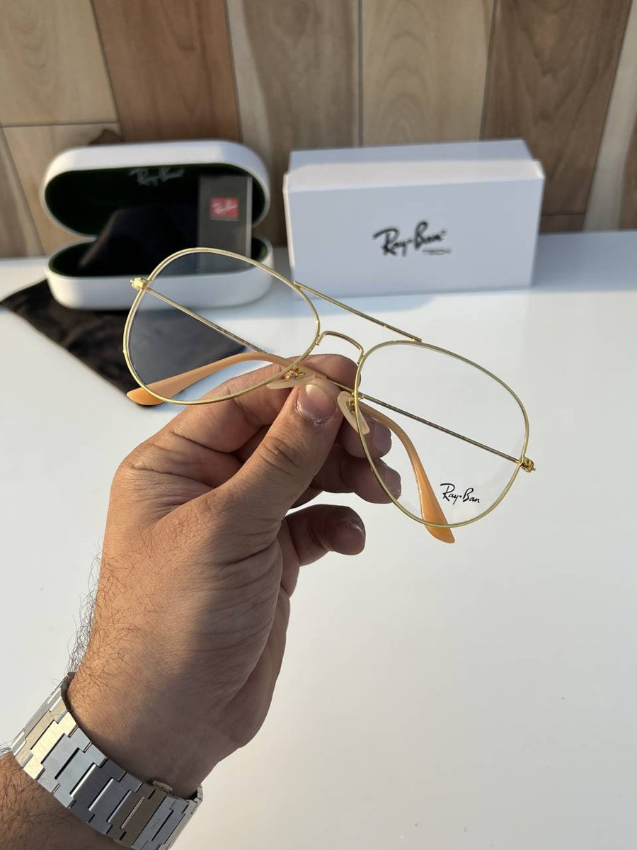 Rey ban aviator gold plano