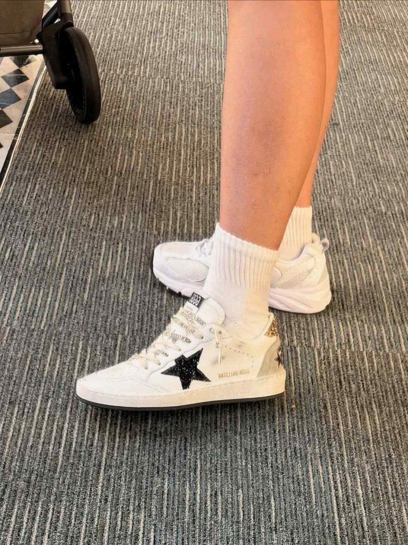 Golden Goose Ball star White Black Gold Ice 5087