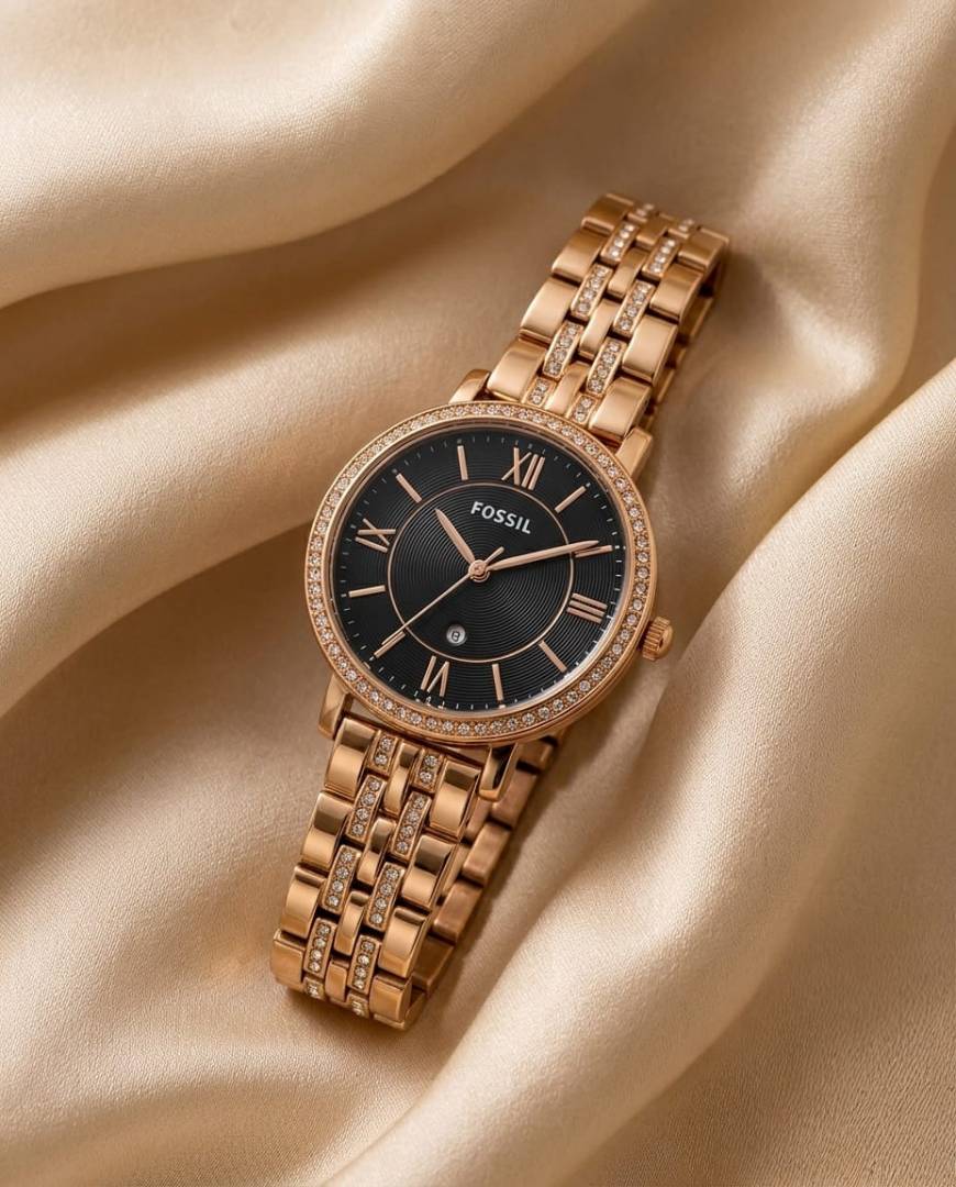 Fossil Jacqueline Rose Gold Black