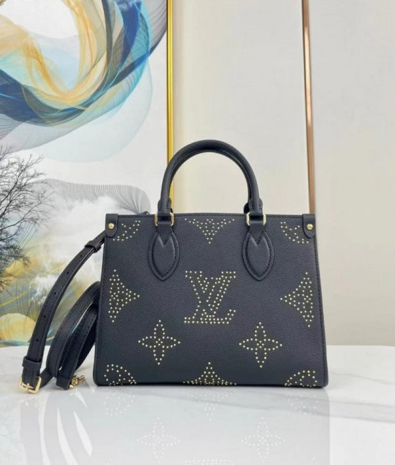 Louis Vuitton_LV M46733 On The Go Premium Leather Tote Bag With OG Double Magnetic Box & Dust Bag (Black - 647)