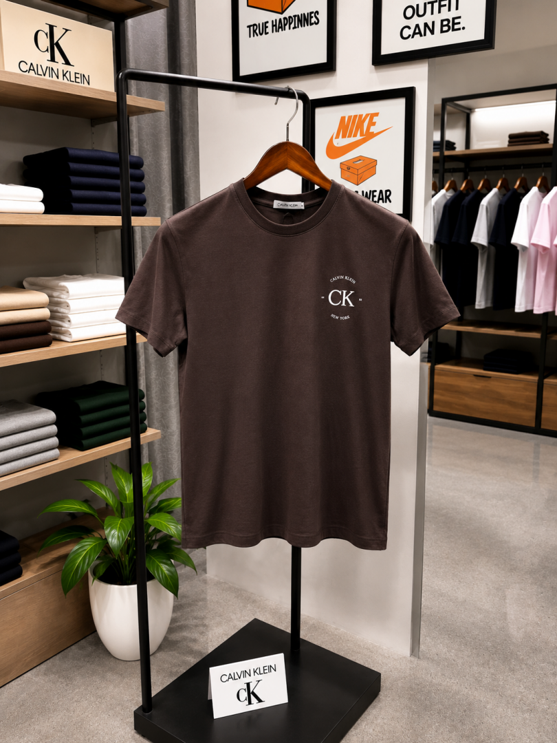 Calvin klei imported round neck tshirt brown
