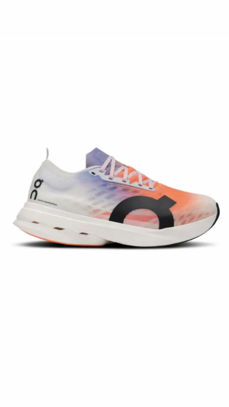 On Cloudboom Strike White Flame with cloud extra insole