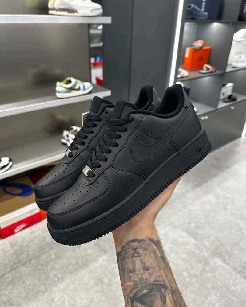 Nike Airforce 1 Black 1st Leather semi UA 1061
