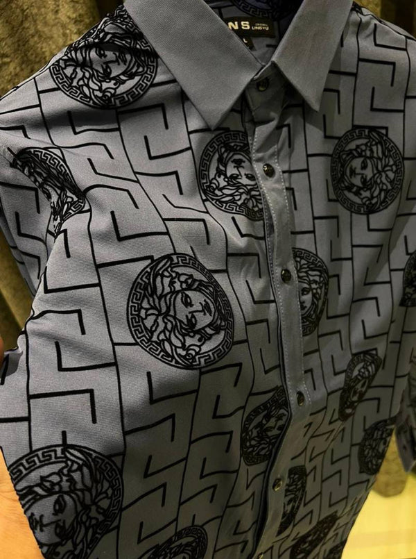 Versace IMPORTED STORE ARTICLE DIAMOND CHINA SHIRT