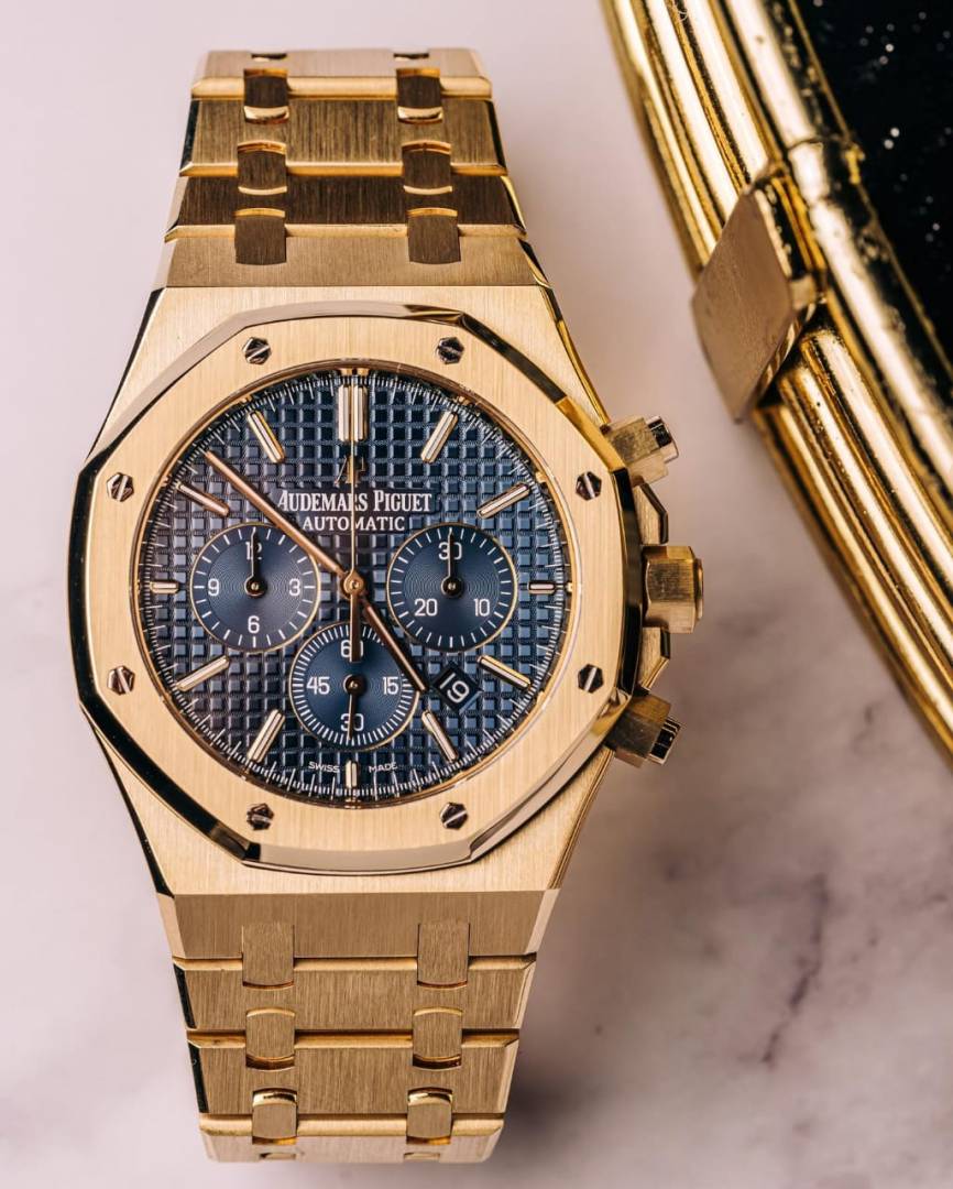 Audemars pigeu_t royal oak chronograph Gold-Blue