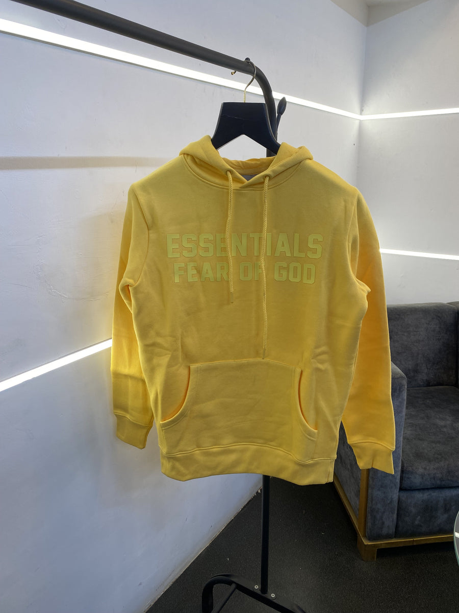 Essentials fear of god imported hoodie yellow sale