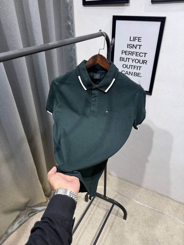 Hackett imported polo tshirt bottle green