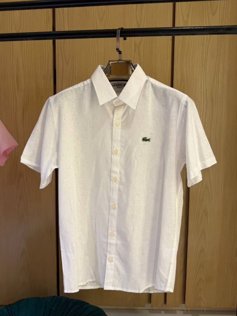 Lacoste IMPORTED STORE ARTICLE linen fabric SHIRT