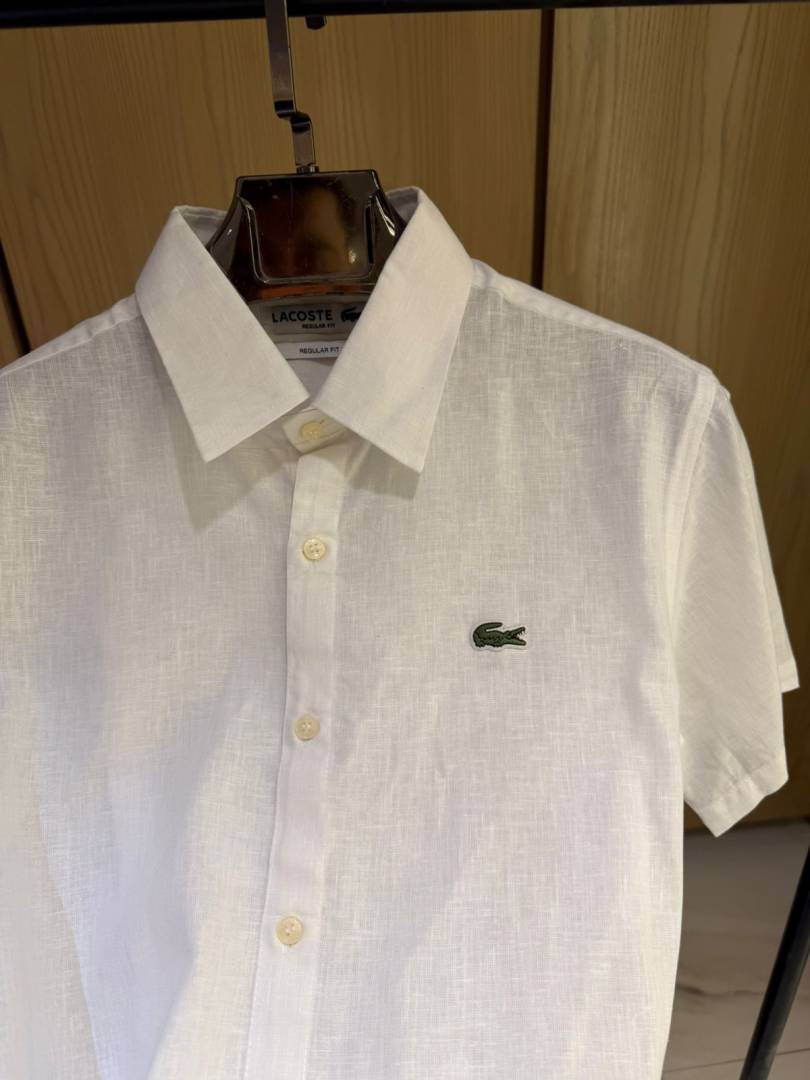 Lacoste IMPORTED STORE ARTICLE linen fabric SHIRT
