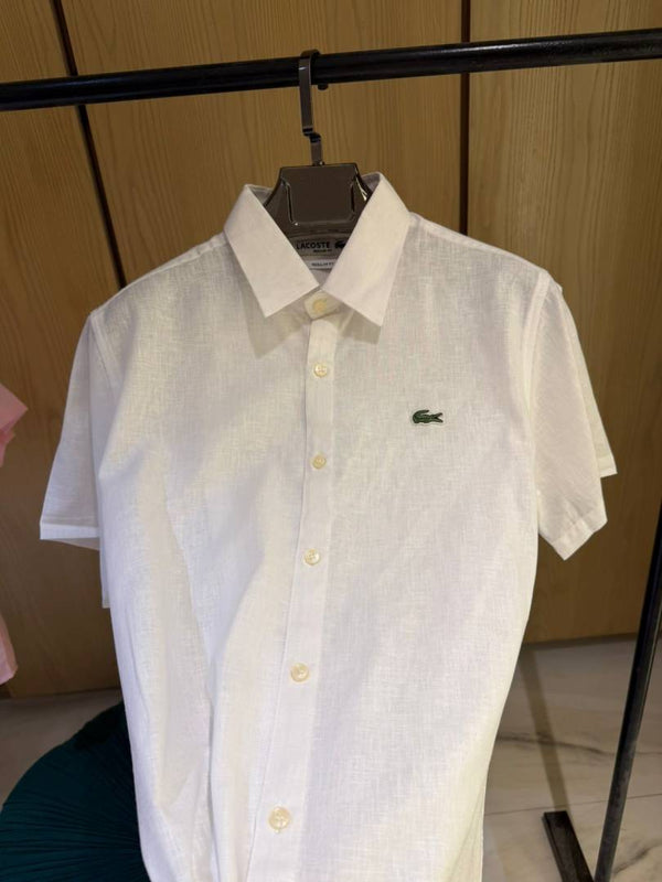 Lacoste IMPORTED STORE ARTICLE linen fabric SHIRT