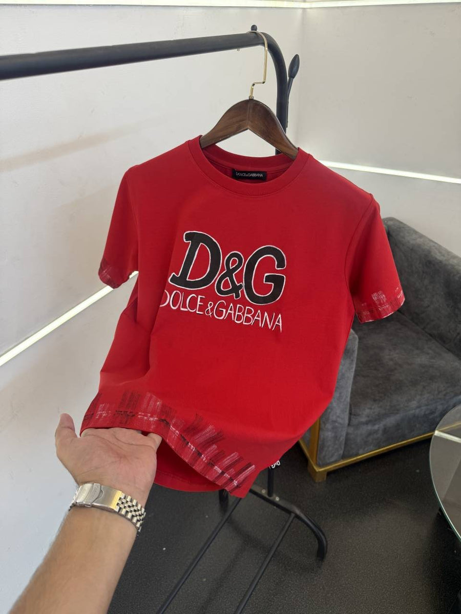 D&G turkey imported round neck tshirt red